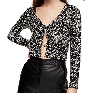 Topshop tie front cardigan